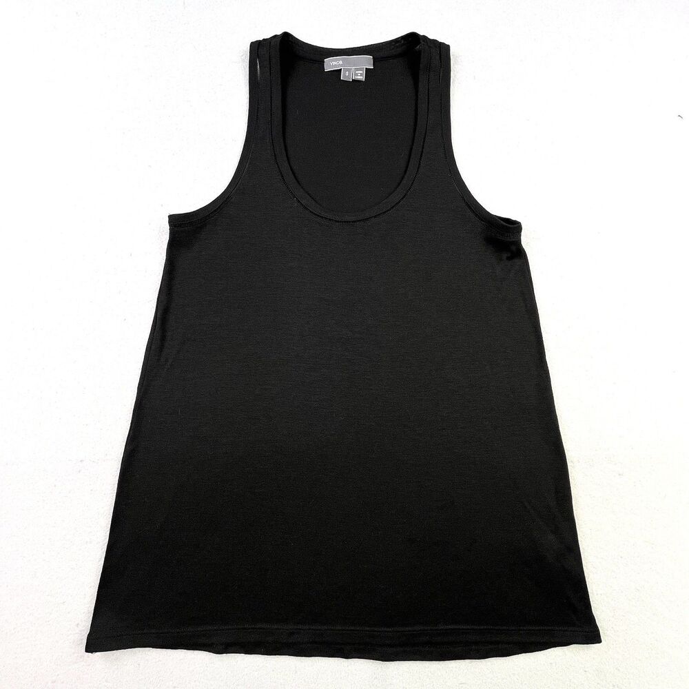 Vince Tank Top Women’s Small Black Sheer Sleeveless Top Lightweight Round Neck